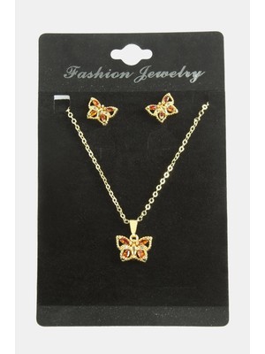 Toyigoo Ieg™ Kelebek Zirkon Taşlı Set Kolye