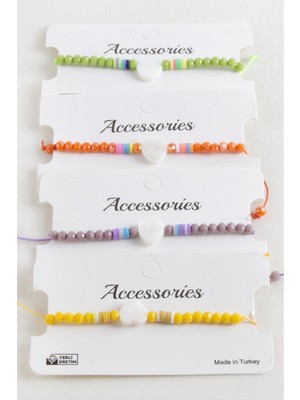 Toyigoo Ieg™ Kalp Sedef Kristal Makrome Ip Bileklik