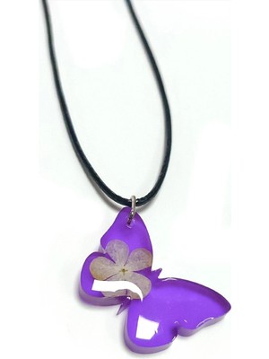 Toyigoo Ieg™ Kartopu Çiçeği Kelebek Epoksi Kolye