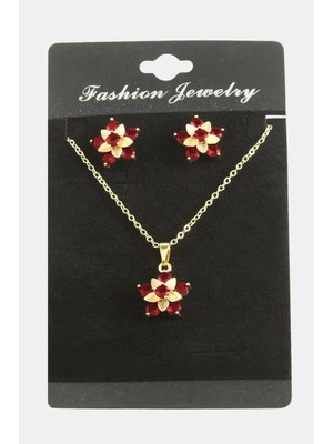 Toyigoo Ieg™ Çiçek Zirkon Taşlı Set Kolye