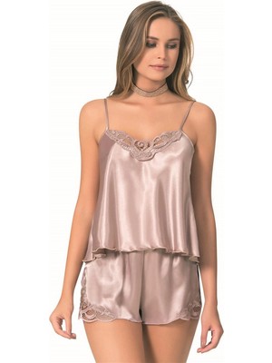 Toyigoo Ieg™ Vizon Saten Babydoll Şort Takımı