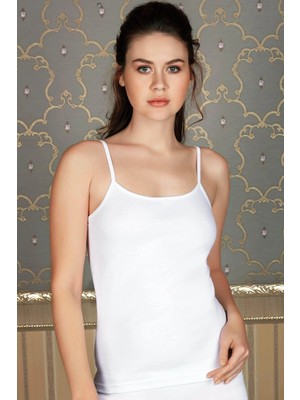 Toyigoo Ieg™ Likralı Pamuklu Ip Askılı Beyaz Atlet