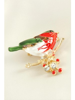 Toyigoo Ieg™ Kuş Mineli Taşlı Broş