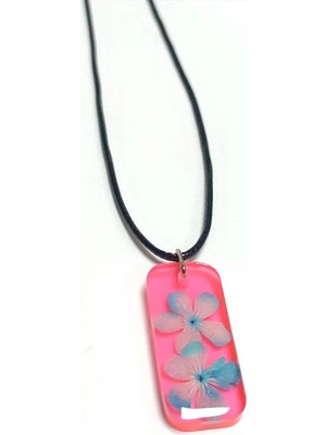 Toyigoo Ieg™ Kartopu Çiçeği Dikdörtgen Epoksi Kolye