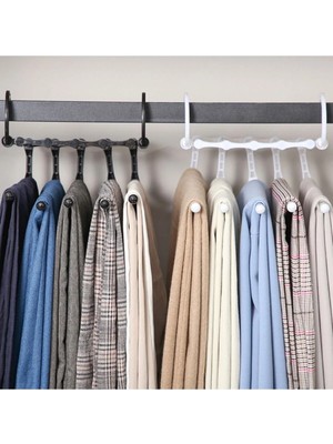 Macgon Pantolon Etek Hareketli Pratik Askı Çok Fonksiyonlu Kıyafet Askısı 5 Adet