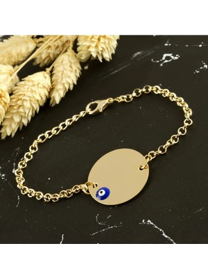 Toyigoo Ieg™ Yuvarlak Isim Yazılabilir Boş Plaka Bileklik