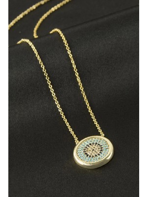 Toyigoo Ieg™ Yuvarlak Nazar Zirkon Taşlı Kolye