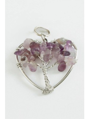 Toyigoo Ieg™ Ametist Kalp Doğaltaş Kolye Ucu