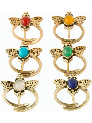 Toyigoo Ieg™ Yusufçuk Doğaltaşlı Otantik Yüzük