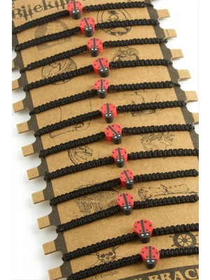 Toyigoo Ieg™ Uğur Böceği Makrome Örgülü Bileklik