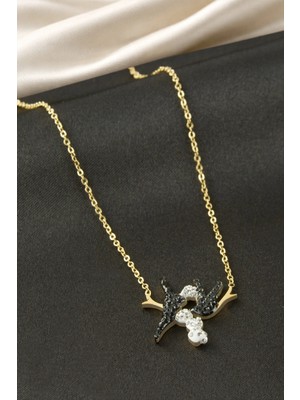 Toyigoo Ieg™ Kuş Zirkon Taşlı Çelik Kolye