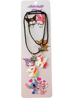 Toyigoo Ieg™ Unicorn Arkadaşlık Kolyeleri (Çift Kolye)