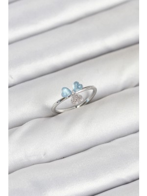 Toyigoo Ietaks™ Pirinç Gümüş Renk Yonca Model Kadın Yüzük