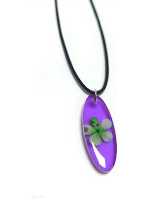 Toyigoo Ieg™ Kartopu Çiçeği Oval Epoksi Kolye