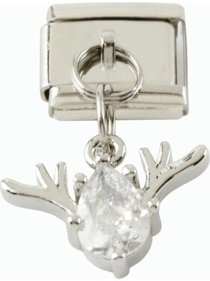 Toyigoo Ieg™ Geyik Zirkon Taşlı Sallatılı Çelik Charm