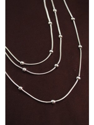 Toyigoo Ietaks™ 316L Çelik Gümüş Renk Minimal Topçuk Model Çoklu Kolye