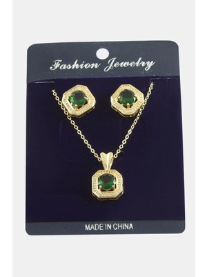 Toyigoo Ieg™ Kare Zirkon Taşlı Set Kolye