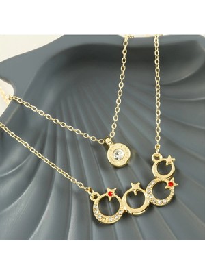 Toyigoo Ieg™ Ay Yıldız Yeni Sezon Ikili Kolye