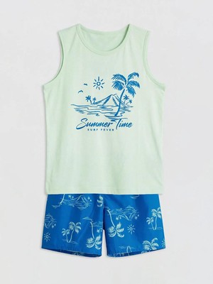 LC Waikiki Baskılı Erkek Çocuk Mayo Takımı  (S6)