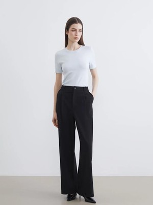 LC Waikiki Loose Fit Geniş Paça Kadın Pileli Pantolon  (S6)