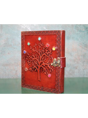 Taşlı Deri Defter Model 6