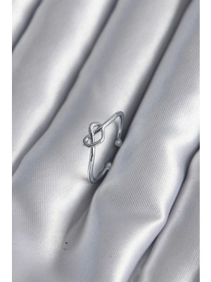 Venüs Shopping Gümüş Renk Düğüm Kalp Model Kadın Yüzük