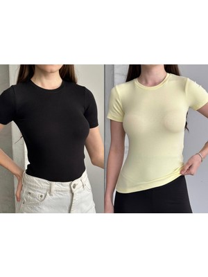 Betnur Kadın Kısa Kollu Modal Kumaş Bady