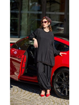 Misswhence 39022 Şalvar Takım Siyah