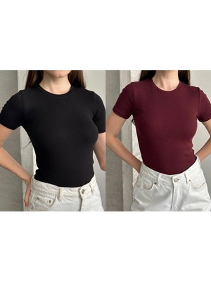 Betnur Kadın Kısa Kollu Modal Kumaş Bady