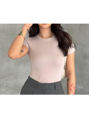 Betnur Kadın Kısa Kollu Modal Kumaş Bady