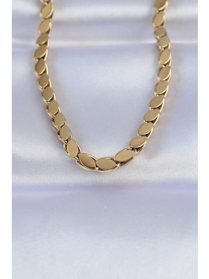 Venüs Shopping 316L Çelik Gold Renk Arpa Model Kolye