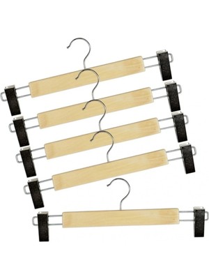Macgon Ahşap Etek Pantolon Askısı 5 Adet
