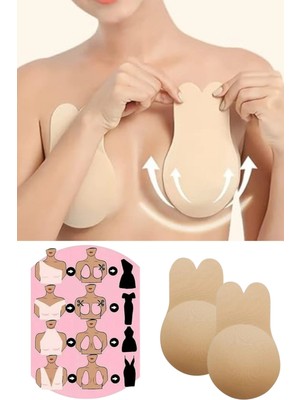 Tonkut Göğüs Toparlayıcı Göğüs Ucu Kapatıcı Yapışkanlı Hayalet Sütyen Görünmez Straplez Sütyen