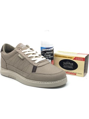 Dakır's Ortopedik Tabanlı Yazlık Erkek Keten Rahat Spor Ayakkabı Bakım Setli Dikişli Taban