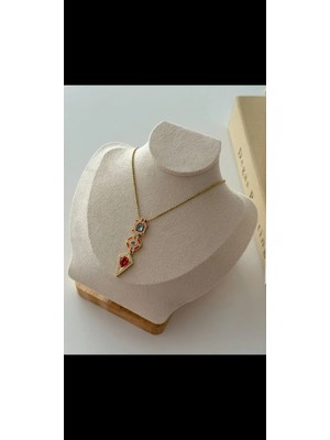 Theory Jewelry Taşlı Geometrik Kolye | Paslanmaz Çelik | Kararma Yapmaz | AntiAlerjik | Kadın Kolye | Minimal & Şık