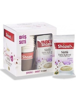 Hazır Sütlü Türk Kahvesi Şekerli - Ofis Seti - 11 Gr. 10'lu Kutu