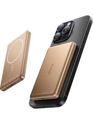 MC-4642 5000MAH 20W Metal Ultra Ince Manyetik Kablosuz Powerbank