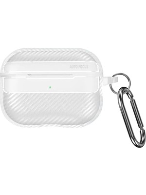 Pro 2 ile Uyumlu Fiber Karbon Görünümlü Şeffaf Silikon Kılıf Tam Oturan Mükemmel Kalıp ve Göz Alıcı Şık Tasarım (Pro 2)