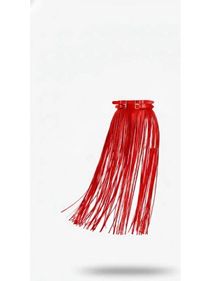 Alfa Aksesuar 03 Giyim Kırmızı Etek Tokalı Suni Deri Etek Uzun Şeritli - BRF1090 Beruflic