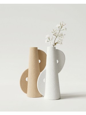 Elana Design Yin Yang Vazo - 2li Modern Tasarımlı Şık Çiçek Vazosu