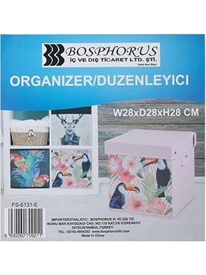 Saklama Kutusu Kapaklı Kuş ve Desen