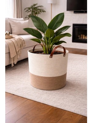 30*30 Dekoratif Sepet Saksılık