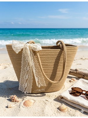 Tatil Plaj Günlük Hasır Çanta