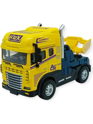 Getittir Metal Tır 1:24 - Sesli Işıklı Tır 13 cm - Sarı (Lisinya)