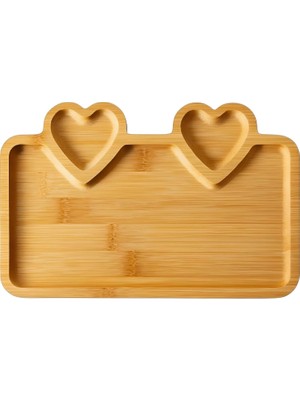 Mta -Tech Kalpli Bambu Sunum Tabağı –%100 Doğal Ahşap, Kuruyemiş, Lokum, Çikolata ve Kahve Yanı Ikramlık Tabak – Şık ve Sağlıklı Hediye Seçeneği