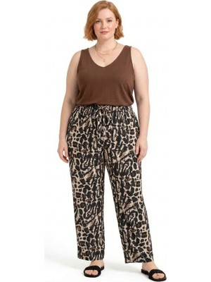 Cng Moda Desenli Yazlık Ince Bol Paça Pantolon