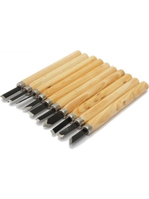 Venüs Shopping 10 Parça Ahşap Heykel Torna Keski Seti Torna Başlayanlar Için Profesyonel Oyma Seti