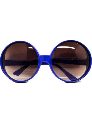 Venüs Shopping Yuvarlak Yeşilçam 80 Li 90 Lı Yıllar Parti Gözlüğü Retro Mavi Renk