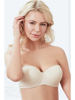 Alfa Aksesuar 03 Giyim Balenli Destekli Dolgulu Straplez T-Shirt Sütyeni Beruflic