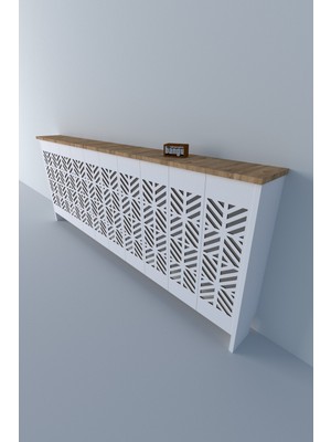 Feyza Design Yüksekliği 81 Cm, Genişliği 200 cm Beyaz Mdf Petek Önü Kaplama